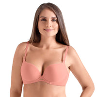 BRASIER REALCE NATURAL CON DOBLE TELA EN ESPALDA ROSA BLUSH