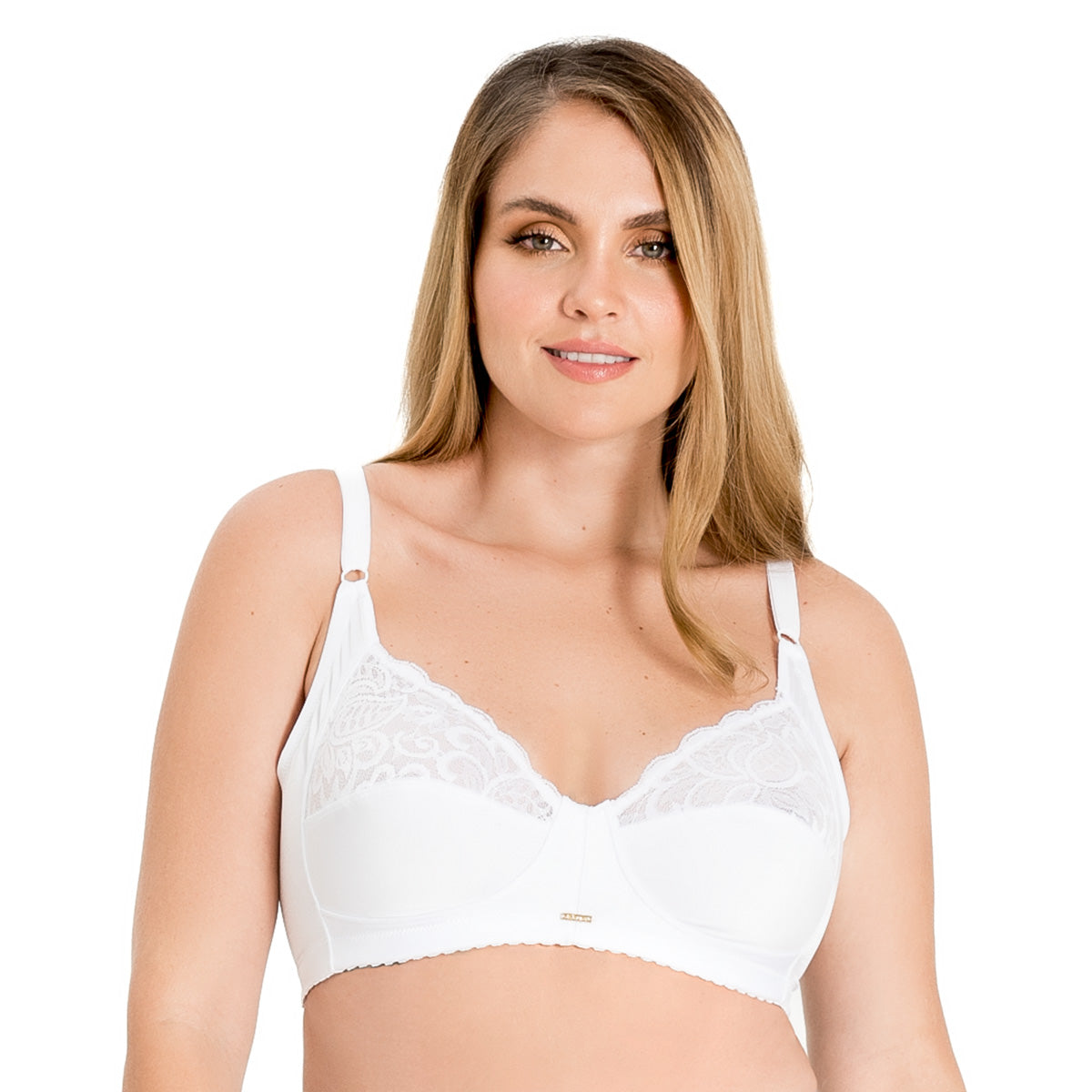 BRASIER CLÁSICO CON ENCAJE BLANCO