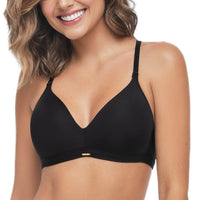 BRASIER TRIANGULAR CON ENCAJE EN ESPALDA NEGRO
