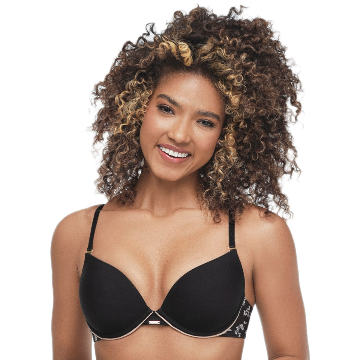 BRASIER SUPER REALCE CON AUMENTO DE 1 TALLA NEGRO
