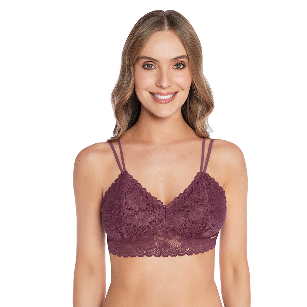 BRALETTE EN ENCAJE SIN ARO UVA VELVET