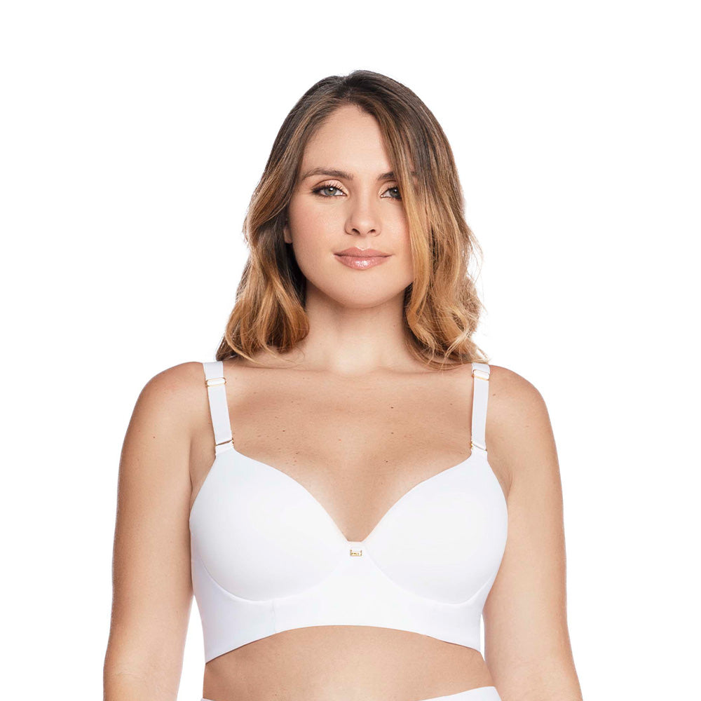BRASIER CON REALCE NATURAL CON ESPALDA ENVOLVENTE BLANCO