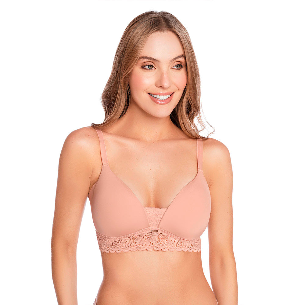 BRASIER TRIANGULAR SIN ARO CON ENCAJE EN BASE