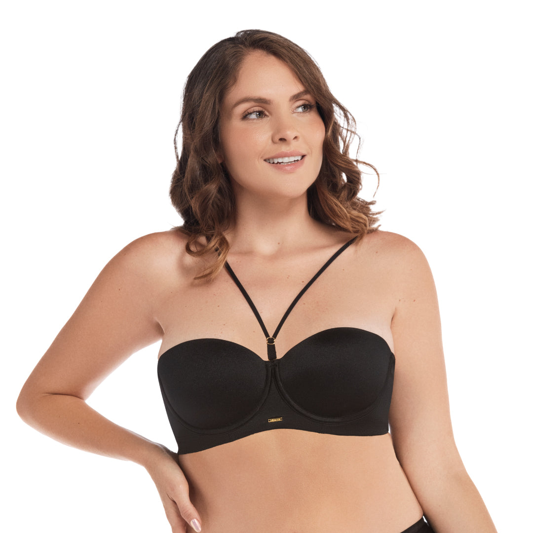 BRASIER STRAPLESS CON CARGADERA MULTIFUNCIONAL NEGRO