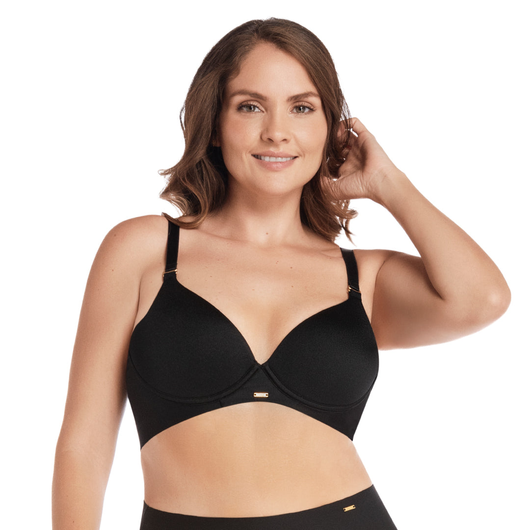 BRASIER CON BASE Y ESPALDA ANATÓMICA NEGRO