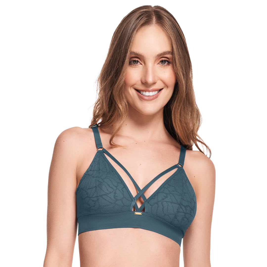 BRALETTE CON ENCAJE ROMÁNTICO VERDE ETEREA