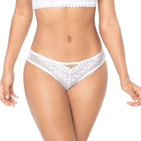 PANTY CON DISEÑO DELANTERO EN ENCAJE BLANCO