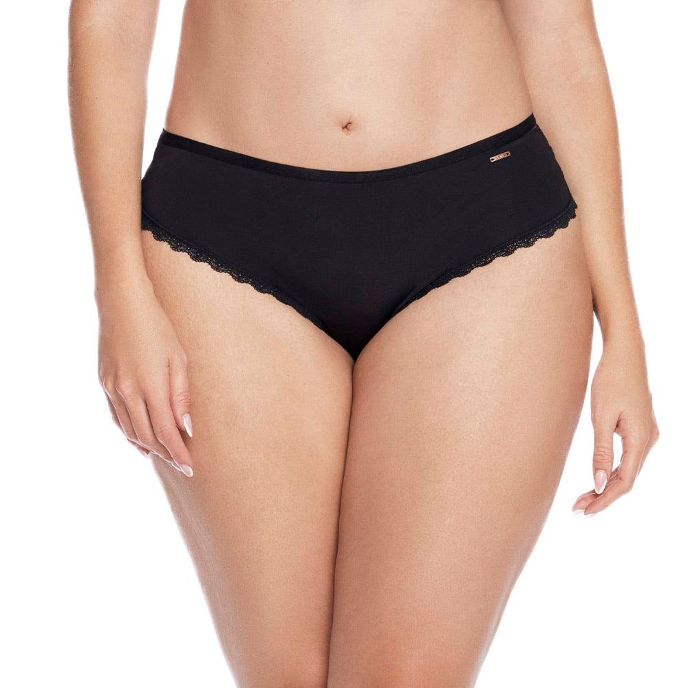 PANTY CON DETALLES EN PIERNA NEGRO