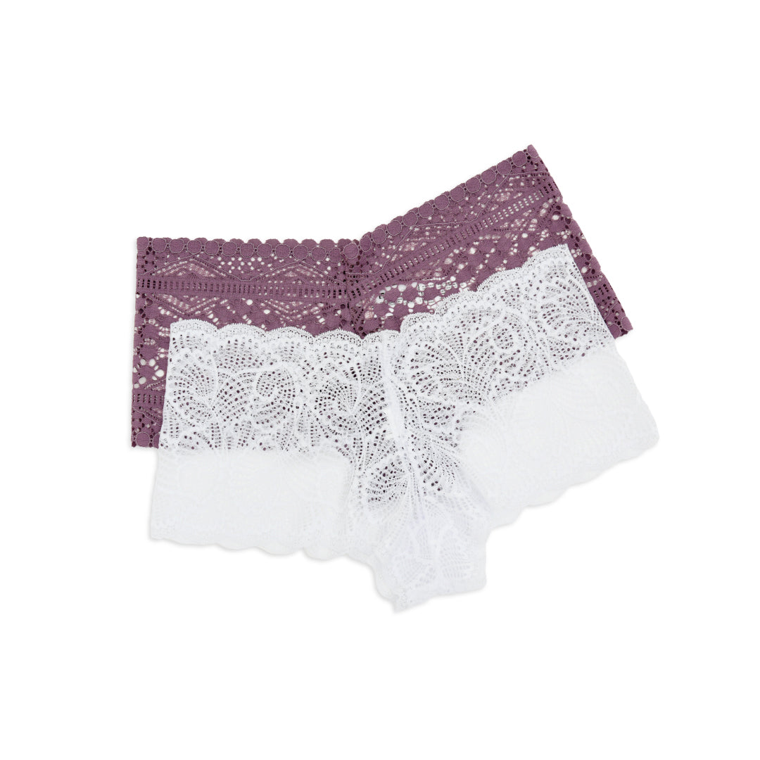 PAQUETE DE CACHETEROS TIPO CULOTTE X2 BLANCO SURTIDO