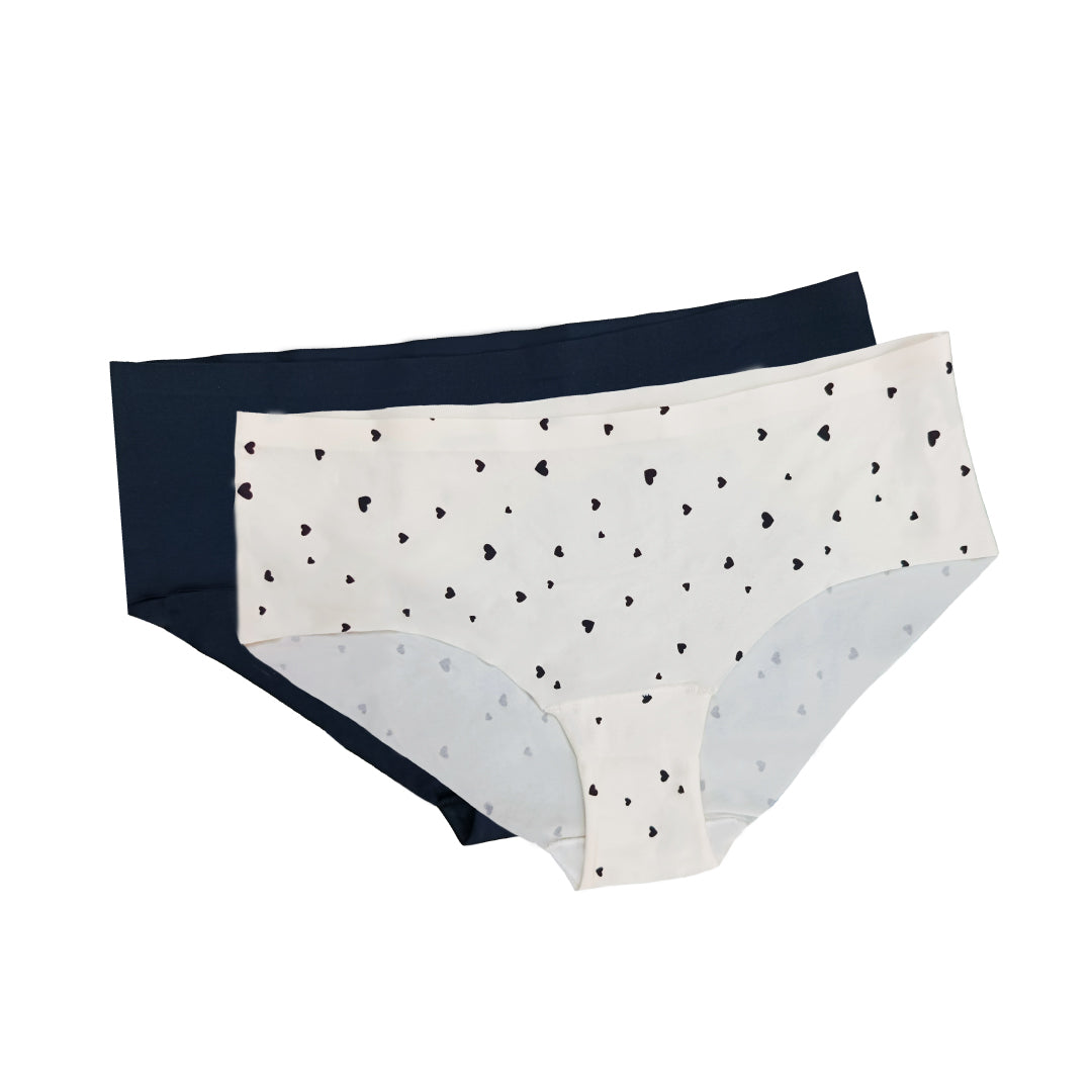 PAQUETE DE CACHETEROS X2 NEGRO MARFIL CORAZONES