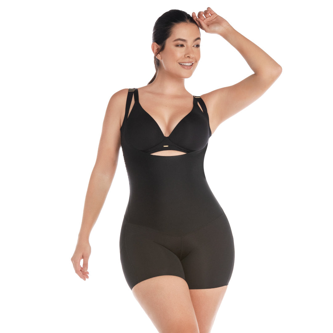 FAJA SHORT BUSTO LIBRE NEGRO
