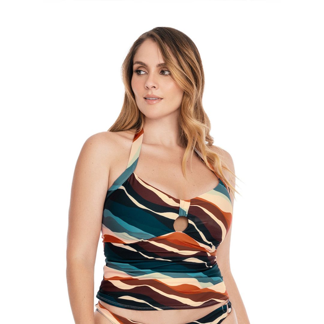 CAMISETA TANKINI TIPO HALTER DESIERTO EST