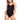 VESTIDO DE BAÑO ENTERO CON ARGOLLA DECORATIVA NEGRO