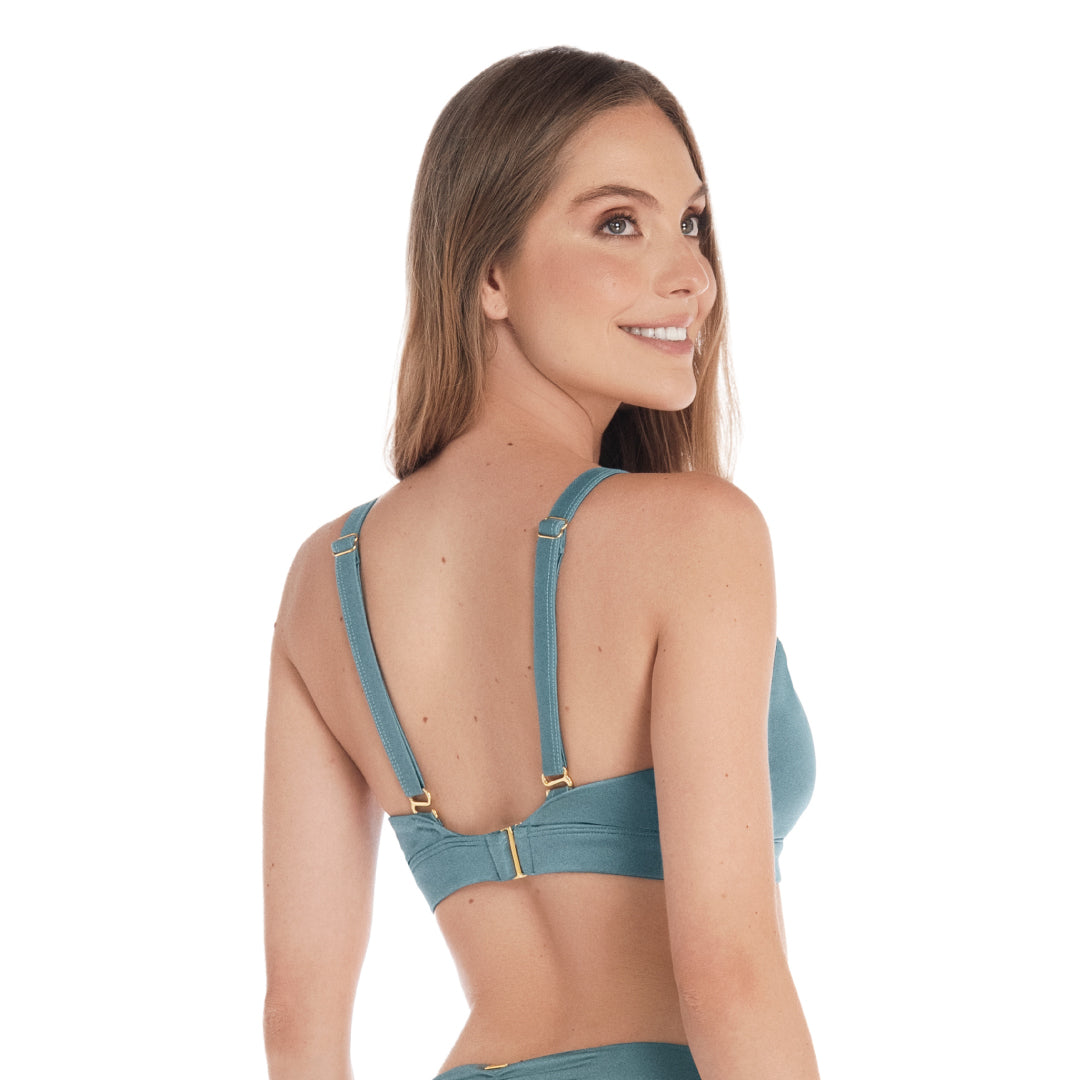 TOP DE VESTIDO DE BAÑO CON ANUDADO EN DELANTERO