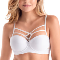 BRASIER STRAPLESS CON ESTRUCTURA INTERNA EN POWERNET BLANCO