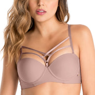 BRASIER STRAPLESS CON ESTRUCTURA INTERNA EN POWERNET NUDE