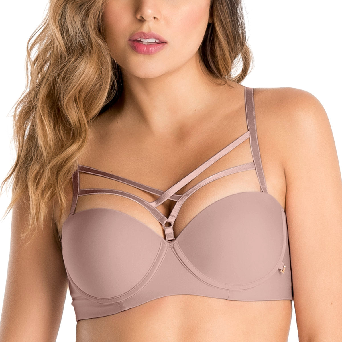 BRASIER STRAPLESS CON ESTRUCTURA INTERNA EN POWERNET NUDE