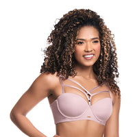 BRASIER CON ESTRUCTURA INTERNA EN POWERNET NUDE OPALO