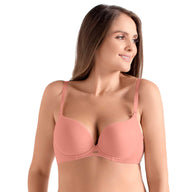 BRASIER REALCE NATURAL CON DOBLE TELA EN ESPALDA