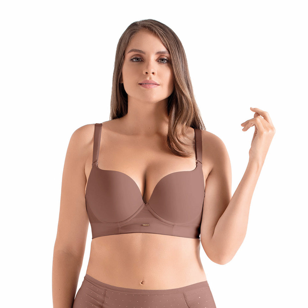 BRASIER REALCE NATURAL CON POWERNET EN BASE MOCCA