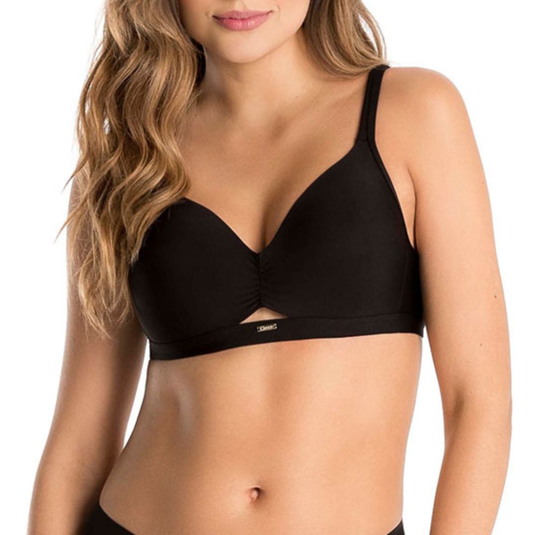 BRASIER TRIANGULAR CON RECOGIDO EN CENTRO NEGRO