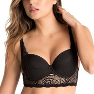 BRASIER REALCE NATURAL CON ENCAJE EN COPA NEGRO 40C