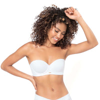 BRASIER STRAPLESS CON REALCE BLANCO