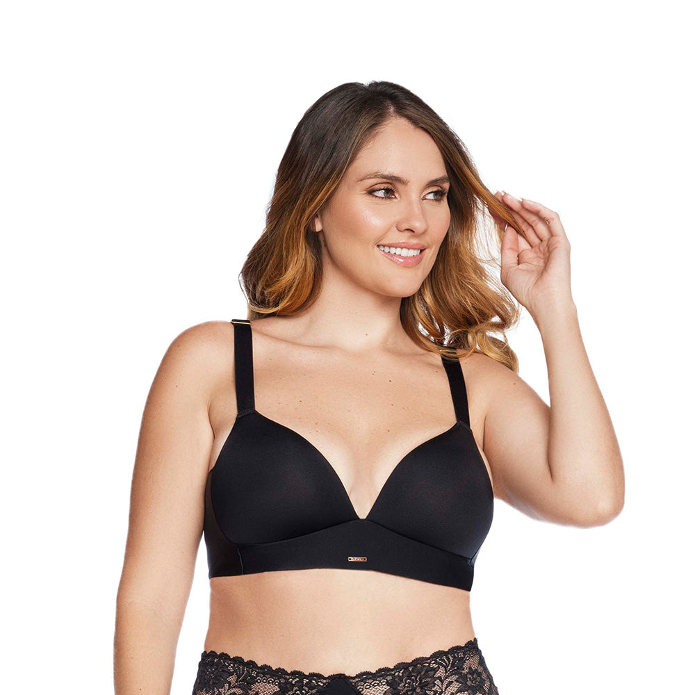BRASIER TRIANGULAR CON BASE ANCHA NEGRO