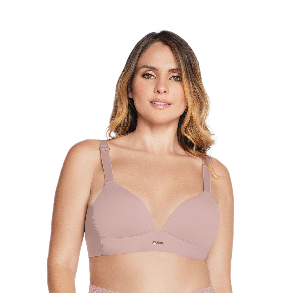 BRASIER TRIANGULAR CON BASE ANCHA NUDE OPALO