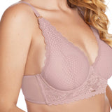 BRALETTE EN ENCAJE CON ARO Y ABROCHADURA ANCHA