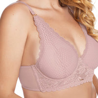 BRALETTE EN ENCAJE CON ARO Y ABROCHADURA ANCHA