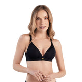 BRASIER TRIANGULAR CON CARGADERAS ANCHAS NEGRO