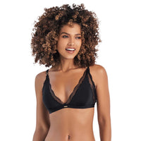 BRALETTE CON ENCAJE EN ESCOTE NEGRO