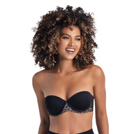 BRASIER STRAPLESS CON ELÁSTICO SILICONADO NEGRO