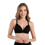 BRASIER REALCE NATURAL CON ESPALDA EN ENCAJE NEGRO
