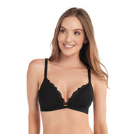 BRASIER TRIANGULAR CON ESCOTE EN ENCAJE NEGRO