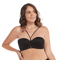 BRASIER STRAPLESS CON CARGADERA MULTIFUNCIONAL NEGRO