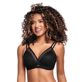 BRASIER TRIANGULAR CON BROCHE DE 4 NIVELES NEGRO