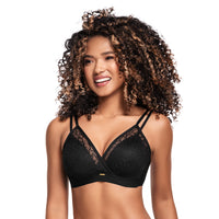 BRASIER TRIANGULAR CON BROCHE DE 4 NIVELES NEGRO