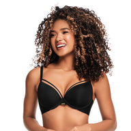 BRASIER SUPER REALCE CON SESGOS EN ESCOTE NEGRO