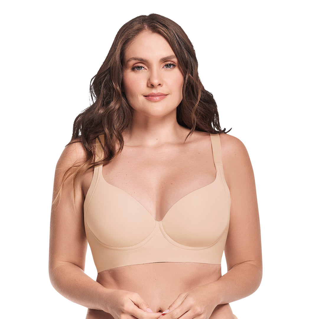 BRASIER REALCE NATURAL CON CONTROL MEDIO EN SISA PIEL LATTE