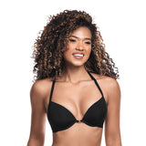 BRASIER SUPER REALCE CON ABROCHADURA DELANTERA NEGRO