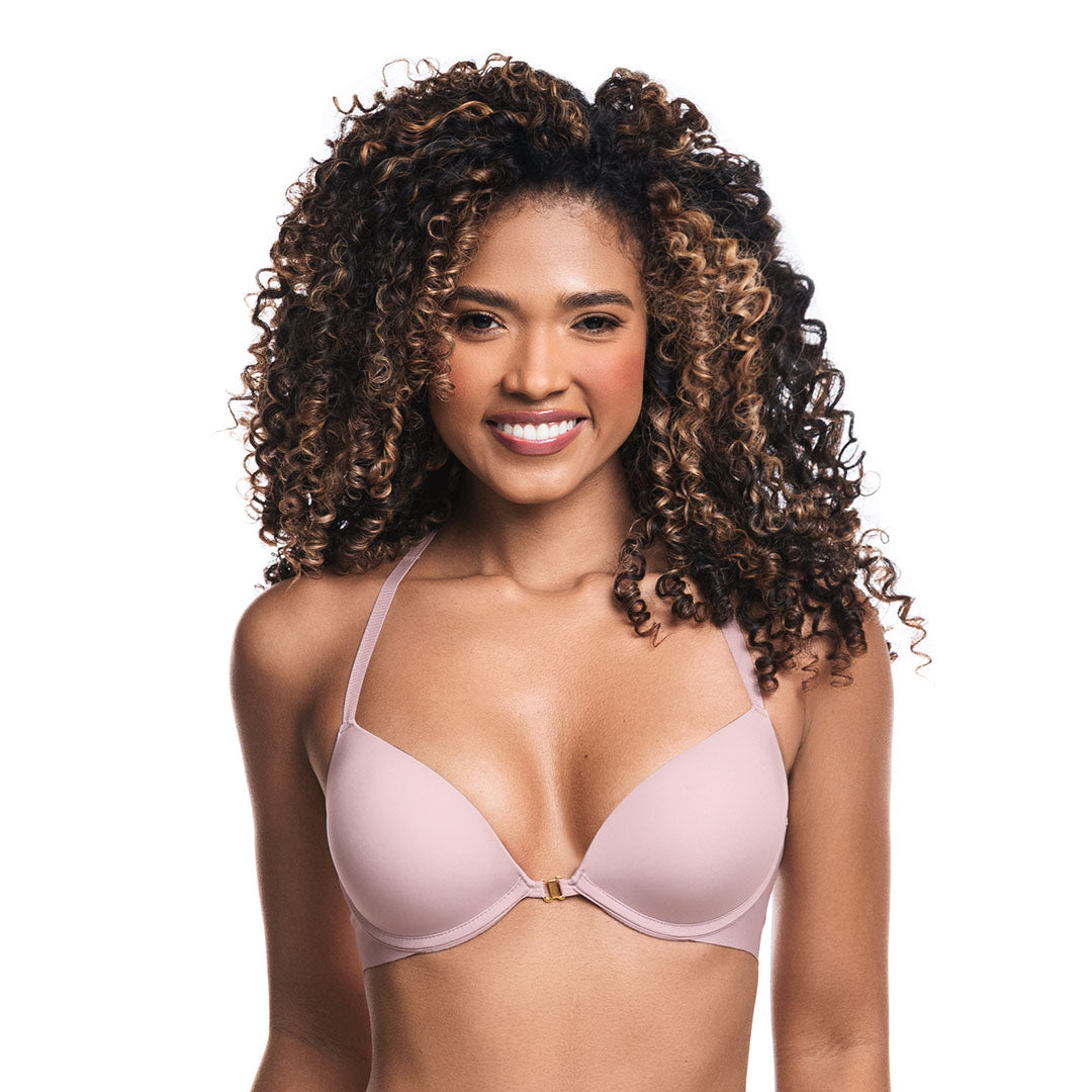 BRASIER SUPER REALCE CON ABROCHADURA DELANTERA NUDE OPALO