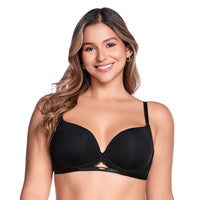 BRASIER DE REALCE NATURAL CON ENCAJE