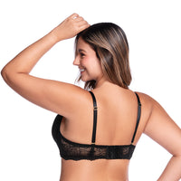 BRASIER DE REALCE NATURAL CON ENCAJE