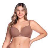 BRASIER DE REALCE NATURAL CON ENCAJE