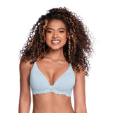 BRASIER TRIANGULAR DE ALGODÓN CON ENCAJE AZUL ARIA