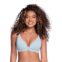 BRASIER TRIANGULAR DE ALGODÓN CON ENCAJE AZUL ARIA