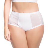 PANTY ALTO CON CORTES EN POWERNET BLANCO