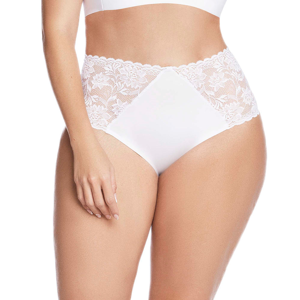 PANTY ALTO CON ENCAJE EN LATERALES BLANCO